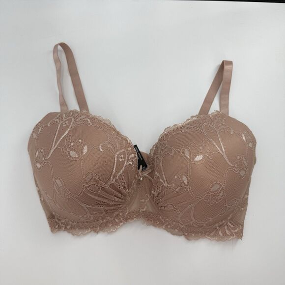 Pure Beauty by Rene Rofe Blush Lace Women’s Bra Sie 40 DD - Picture 1 of 9